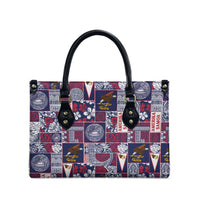 Manuia le Kerisimasi American Samoa Leather Bag Pacific Patchwork Xmas Vibes - Polynesian Pride