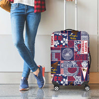 Manuia le Kerisimasi American Samoa Luggage Cover Pacific Patchwork Xmas Vibes - Polynesian Pride