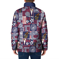 Manuia le Kerisimasi American Samoa Padded Jacket Pacific Patchwork Xmas Vibes LT9 - Polynesian Pride