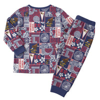 Manuia le Kerisimasi American Samoa Christmas Pajama Set Pacific Patchwork Xmas Vibes LT9 - Polynesian Pride