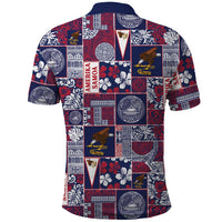 Manuia le Kerisimasi American Samoa Polo Shirt Pacific Patchwork Xmas Vibes - Polynesian Pride