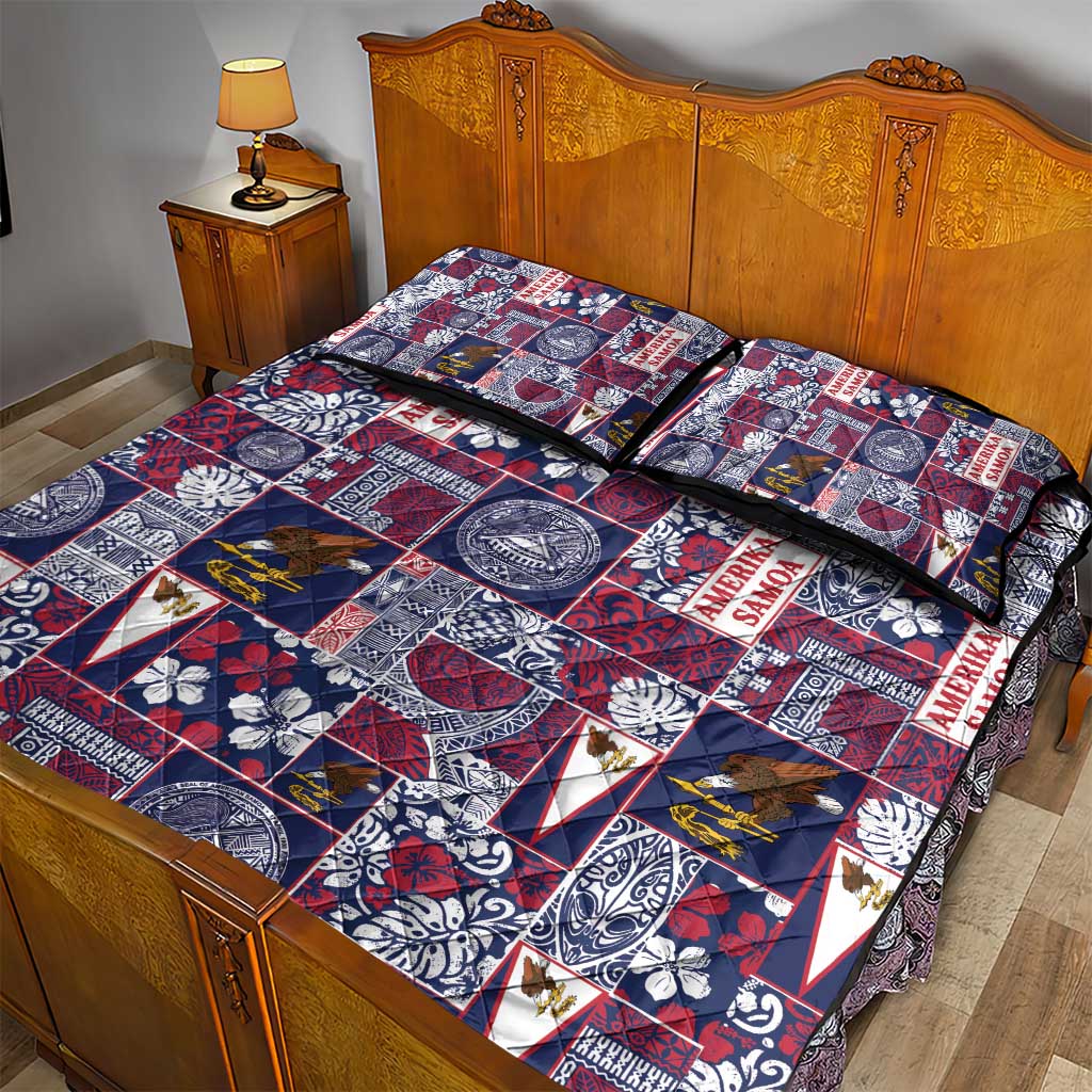 Manuia le Kerisimasi American Samoa Quilt Bed Set Pacific Patchwork Xmas Vibes LT9 - Polynesian Pride