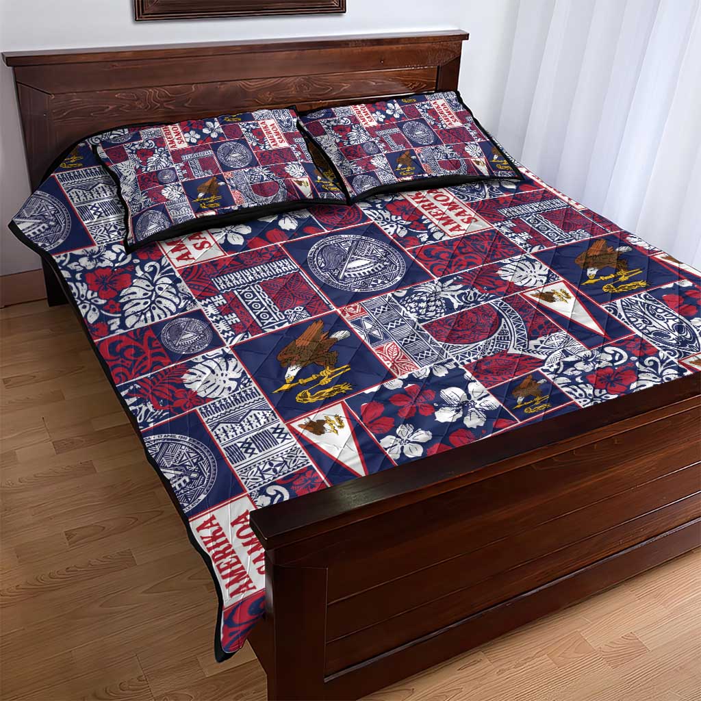 Manuia le Kerisimasi American Samoa Quilt Bed Set Pacific Patchwork Xmas Vibes LT9 - Polynesian Pride