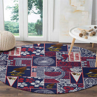 Manuia le Kerisimasi American Samoa Round Carpet Pacific Patchwork Xmas Vibes LT9 - Polynesian Pride