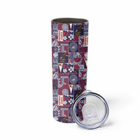 Manuia le Kerisimasi American Samoa Skinny Tumbler Pacific Patchwork Xmas Vibes - Polynesian Pride