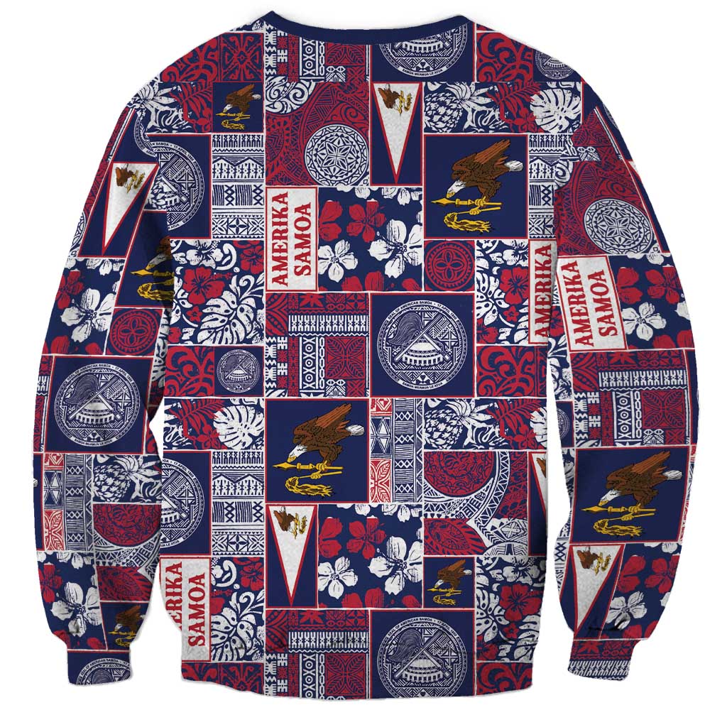 Manuia le Kerisimasi American Samoa Sweatshirt Pacific Patchwork Xmas Vibes LT9 - Polynesian Pride