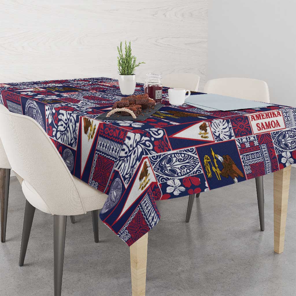 Manuia le Kerisimasi American Samoa Tablecloth Pacific Patchwork Xmas Vibes - Polynesian Pride