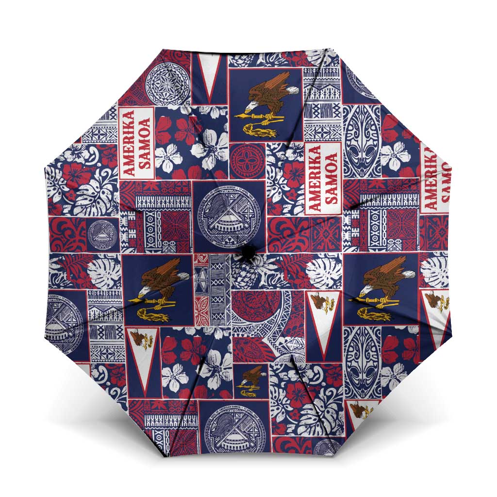 Manuia le Kerisimasi American Samoa Umbrella Pacific Patchwork Xmas Vibes - Polynesian Pride