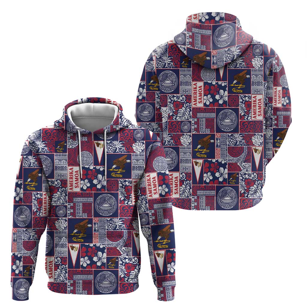 Manuia le Kerisimasi American Samoa Zip Hoodie Pacific Patchwork Xmas Vibes LT9 - Polynesian Pride