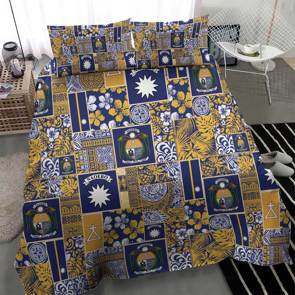 Ekamawir omo Nauru Bedding Set Pacific Patchwork Xmas Vibes - Polynesian Pride