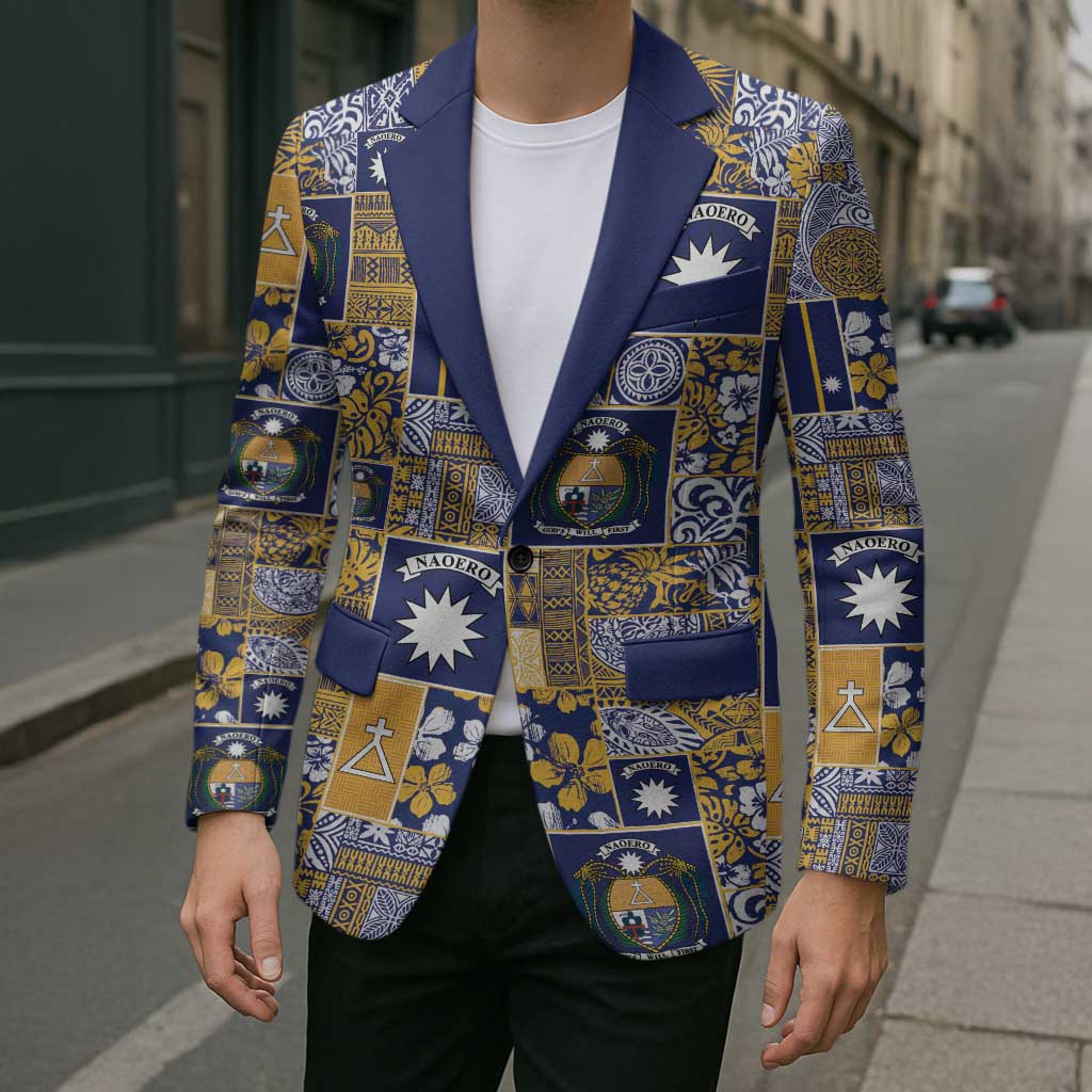 Ekamawir omo Nauru Blazer Pacific Patchwork Xmas Vibes - Polynesian Pride
