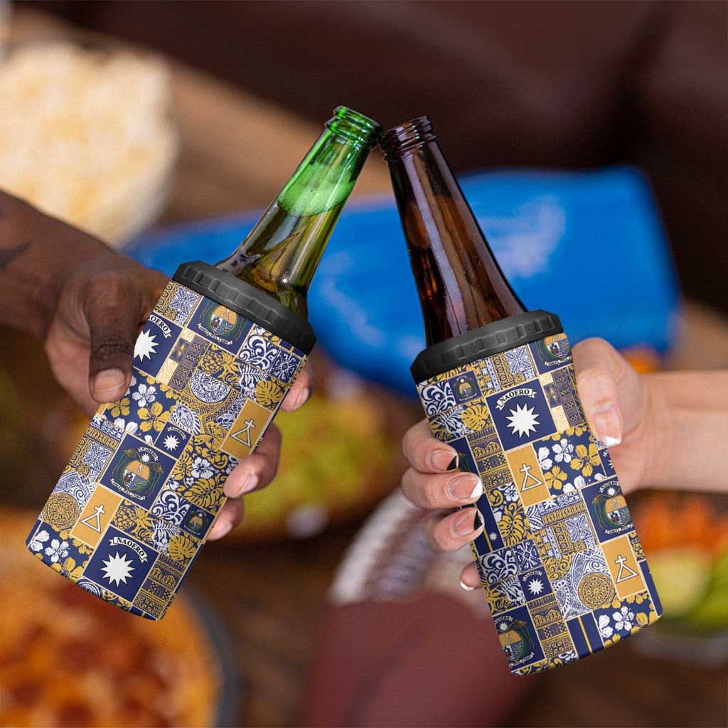 Ekamawir omo Nauru 4 in 1 Can Cooler Tumbler Pacific Patchwork Xmas Vibes - Polynesian Pride