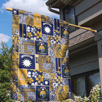 Ekamawir omo Nauru Garden Flag Pacific Patchwork Xmas Vibes - Polynesian Pride