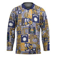 Ekamawir omo Nauru Hockey Jersey Pacific Patchwork Xmas Vibes - Polynesian Pride