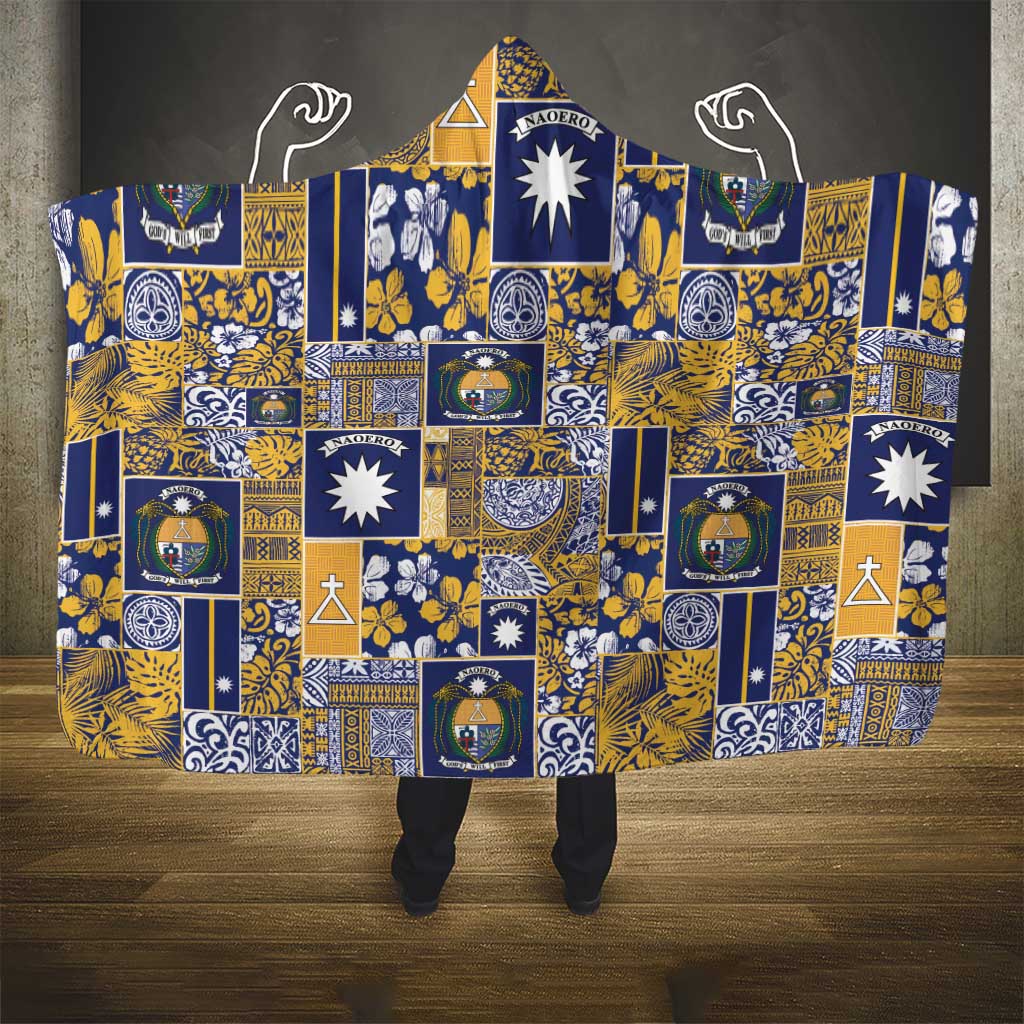 Ekamawir omo Nauru Hooded Blanket Pacific Patchwork Xmas Vibes - Polynesian Pride