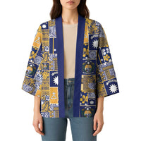 Ekamawir omo Nauru Kimono Pacific Patchwork Xmas Vibes - Polynesian Pride