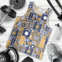 Ekamawir omo Nauru Men Tank Top Pacific Patchwork Xmas Vibes - Polynesian Pride