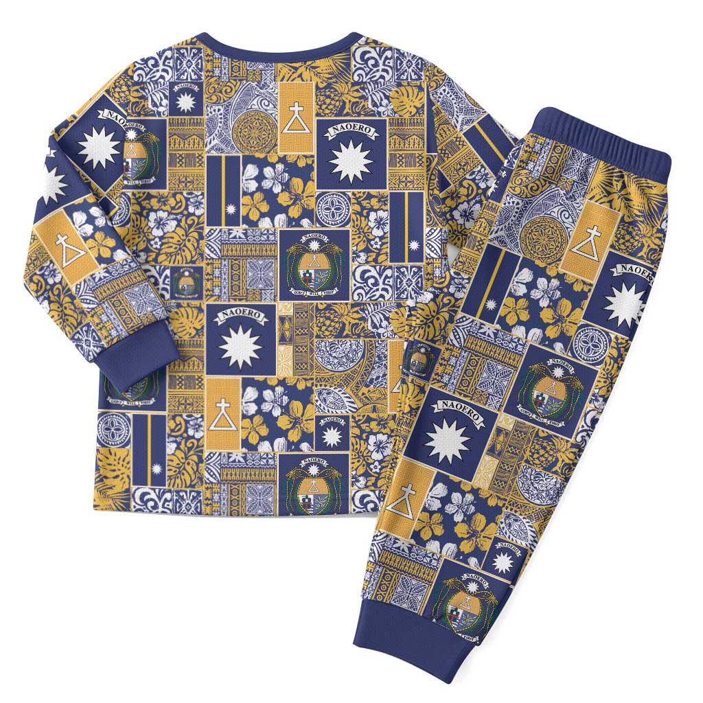 Ekamawir omo Nauru Christmas Pajama Set Pacific Patchwork Xmas Vibes - Polynesian Pride