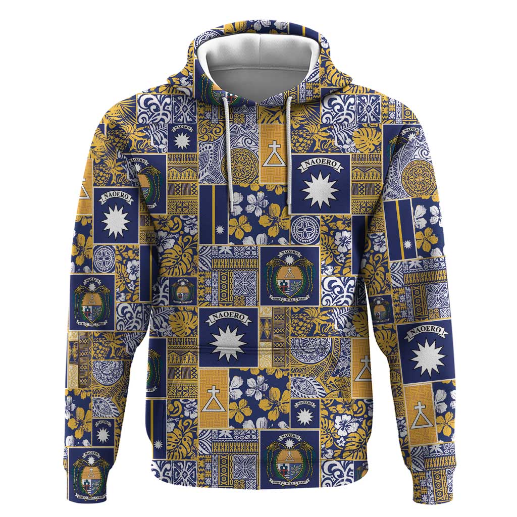 Ekamawir omo Nauru Zip Hoodie Pacific Patchwork Xmas Vibes - Polynesian Pride