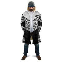 New Zealand Black Fern Custom Cloak Maori Tukutuku Black-white Motif - Polynesian Pride