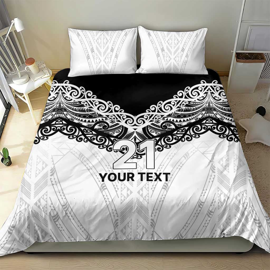 New Zealand Koru Fern Custom Bedding Set Simple Taniko Motif