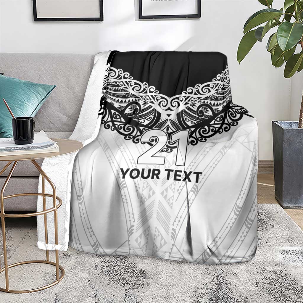 New Zealand Koru Fern Custom Blanket Simple Taniko Motif