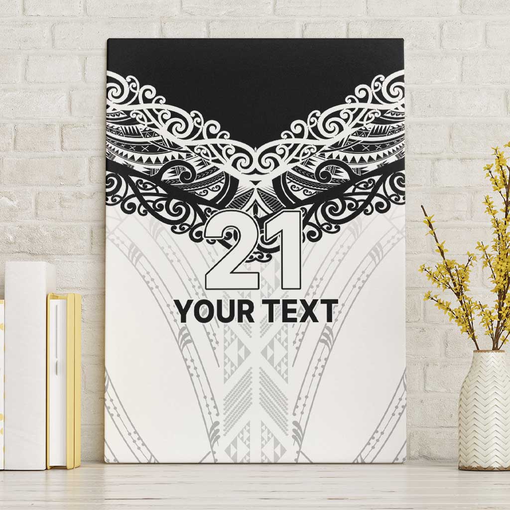 New Zealand Koru Fern Custom Canvas Wall Art Simple Taniko Motif