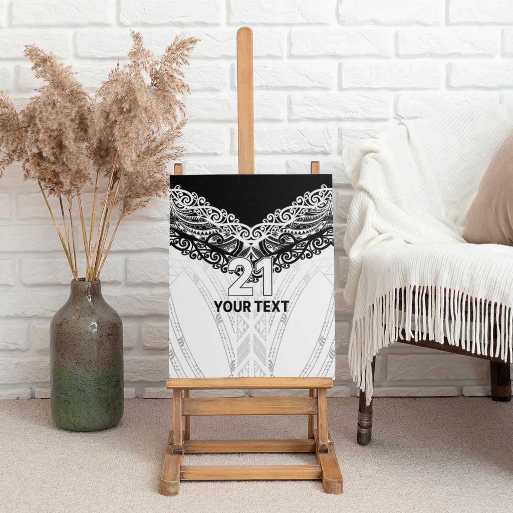 New Zealand Koru Fern Custom Canvas Wall Art Simple Taniko Motif