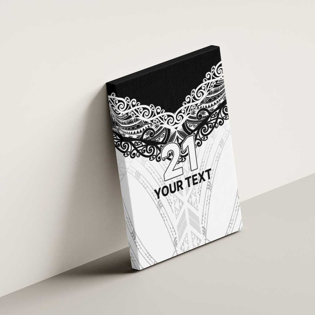 New Zealand Koru Fern Custom Canvas Wall Art Simple Taniko Motif