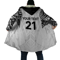 New Zealand Koru Fern Custom Cloak Simple Taniko Motif - Polynesian Pride