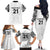 New Zealand Koru Fern Custom Family Matching Off The Shoulder Long Sleeve Dress and Hawaiian Shirt Simple Taniko Motif