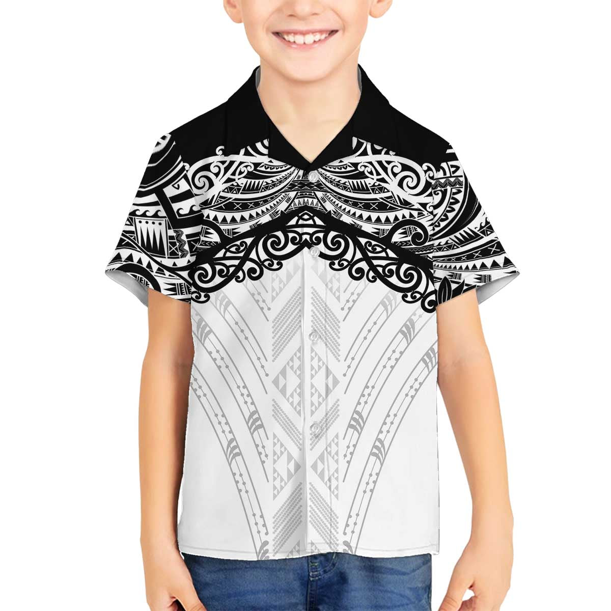 New Zealand Koru Fern Custom Family Matching Off The Shoulder Long Sleeve Dress and Hawaiian Shirt Simple Taniko Motif