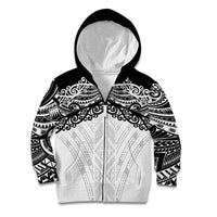 New Zealand Koru Fern Custom Kid Hoodie Simple Taniko Motif