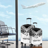 New Zealand Koru Fern Custom Luggage Cover Simple Taniko Motif