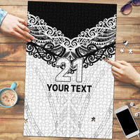 New Zealand Koru Fern Custom Puzzle Simple Taniko Motif - Polynesian Pride