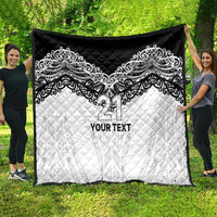 New Zealand Koru Fern Custom Quilt Simple Taniko Motif