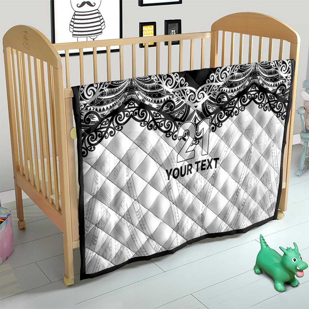 New Zealand Koru Fern Custom Quilt Simple Taniko Motif