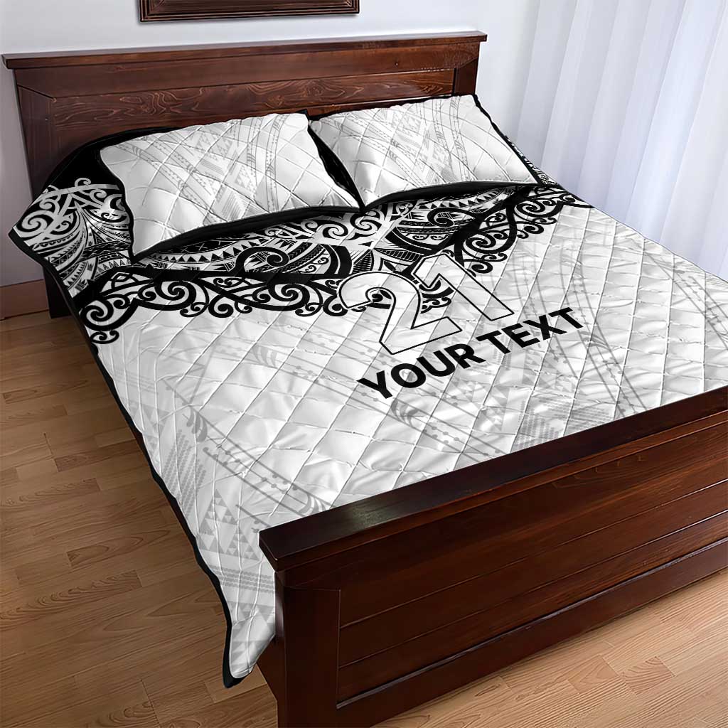 New Zealand Koru Fern Custom Quilt Bed Set Simple Taniko Motif