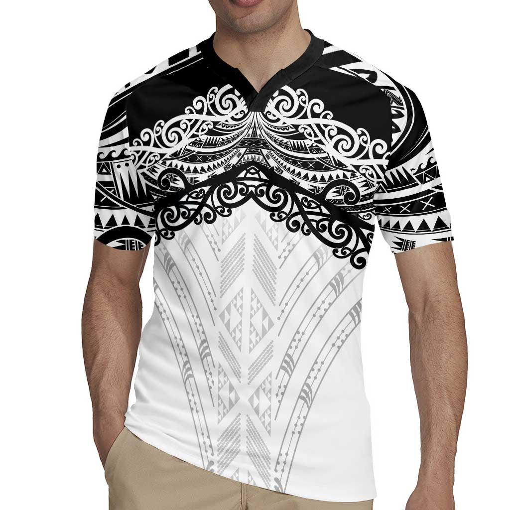 New Zealand Koru Fern Custom Rugby Jersey Simple Taniko Motif LT9 - Polynesian Pride