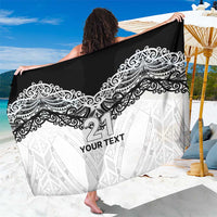 New Zealand Koru Fern Custom Sarong Simple Taniko Motif