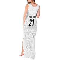 New Zealand Koru Fern Custom Tank Maxi Dress Simple Taniko Motif