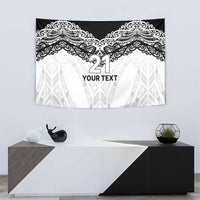 New Zealand Koru Fern Custom Tapestry Simple Taniko Motif