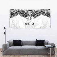 New Zealand Koru Fern Custom Tapestry Simple Taniko Motif