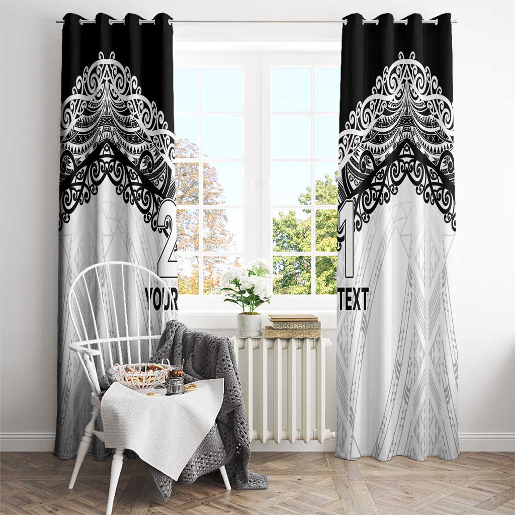 New Zealand Koru Fern Custom Window Curtain Simple Taniko Motif