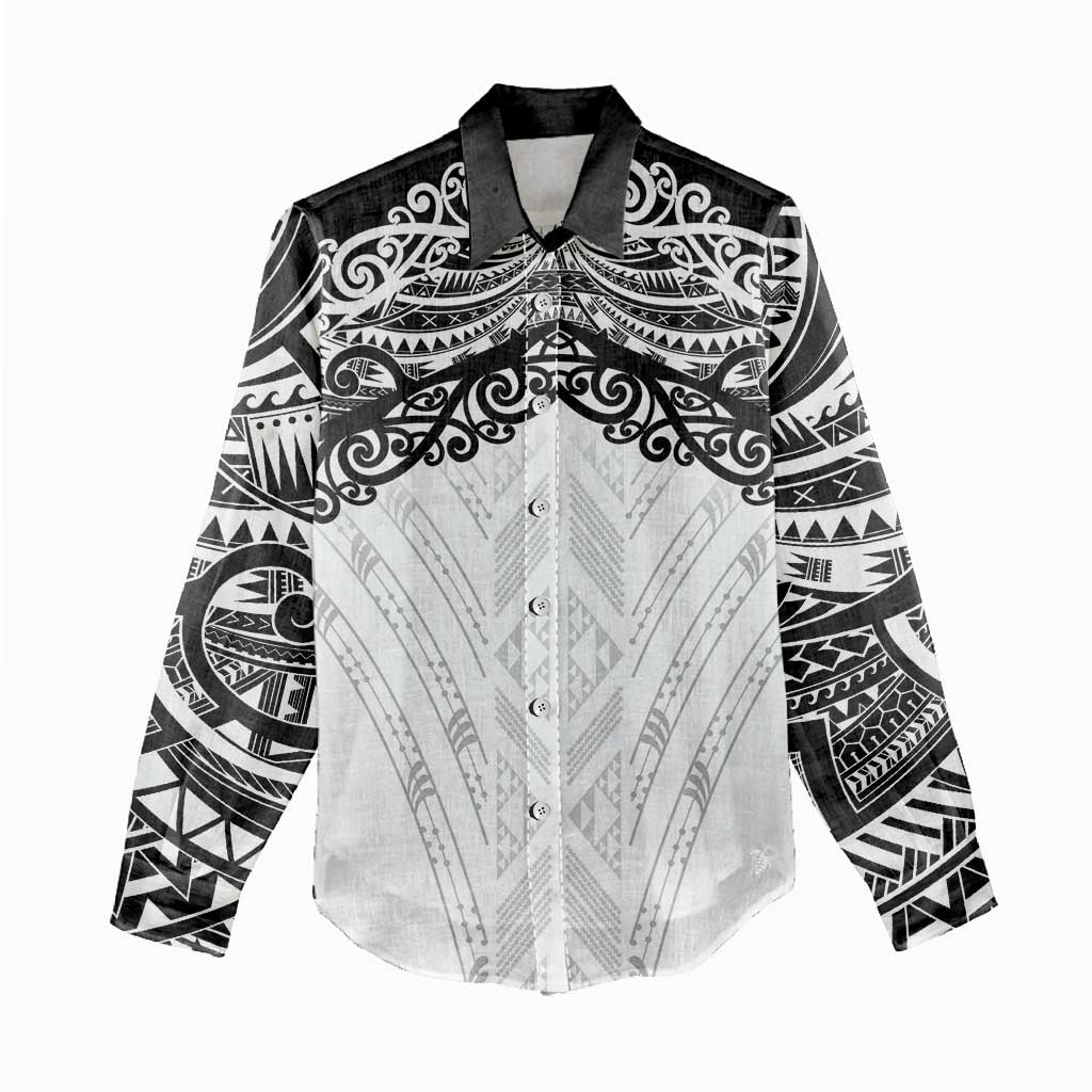 New Zealand Koru Fern Custom Women Casual Shirt Simple Taniko Motif LT9 - Polynesian Pride
