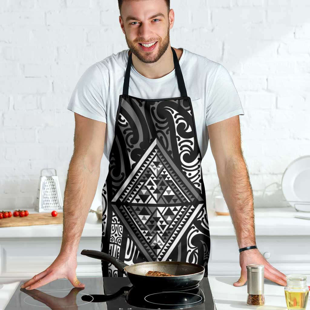 New Zealand Maori Taniko Apron Black Kowhaiwhai Puhoro - Polynesian Pride