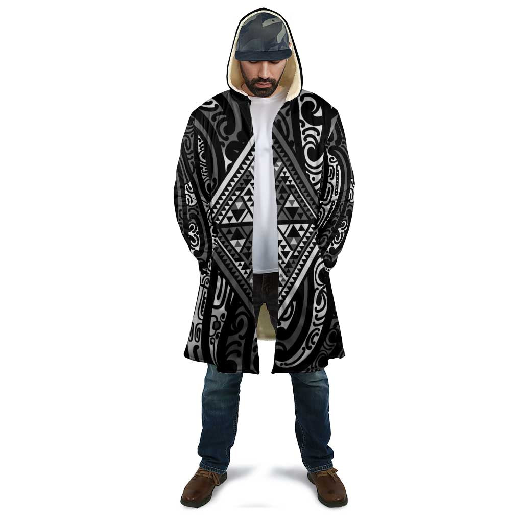 New Zealand Maori Taniko Cloak Black Kowhaiwhai Puhoro - Polynesian Pride