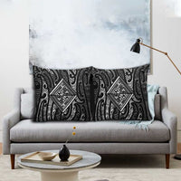 New Zealand Maori Taniko Pillow Cover Black Kowhaiwhai Puhoro LT9 - Polynesian Pride