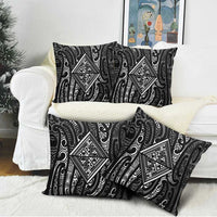 New Zealand Maori Taniko Pillow Cover Black Kowhaiwhai Puhoro LT9 - Polynesian Pride