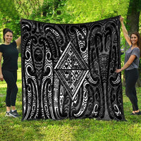 New Zealand Maori Taniko Quilt Black Kowhaiwhai Puhoro LT9 - Polynesian Pride